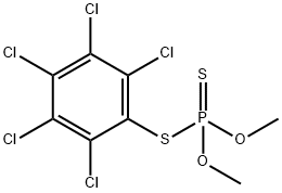 Dithiophosphoric acid O,O-dimethyl S-(pentachlorophenyl) ester Struktur