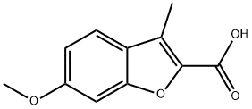 6-甲氧基-3-甲基苯并呋喃-2-甲酸 结构式