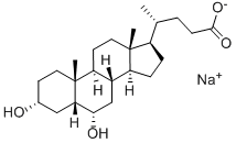 ヒオデオキシコール酸ナトリウム 化学構造式