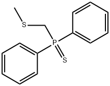 [(メチルチオ)メチル]ジフェニルホスフィンスルフィド 化学構造式