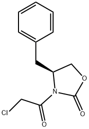 N-氯乙酰基-(4S)-苄基-2-恶唑烷酮 结构式