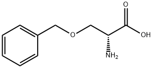 (R)-2-アミノ-3-(ベンジルオキシ)プロピオン酸 化学構造式