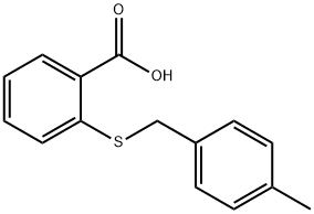 2-[[(4-甲基苯基)甲硫基]苯甲酸 结构式
