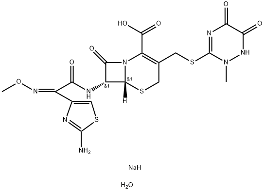 头孢曲松钠, 104376-79-6, 结构式