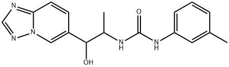 Urea, N-(2-hydroxy-1-Methyl-2-[1,2,4]triazolo[1,5-a]pyridin-6-ylethyl)-N'-(3-Methylphenyl)- Structure