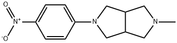 Octahydro-2-methyl-5-(4-nitrophenyl)pyrrolo[3,4-c]pyrrole Struktur