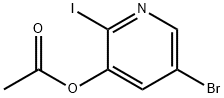 5-BROMO-2-IODOPYRIDIN-3-YL ACETATE Struktur