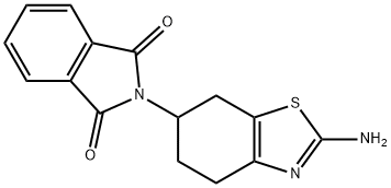 2-氨基-6-苯二甲酰亚氨基-4,5,6,7-四氢苯并噻唑, 104618-33-9, 结构式