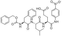 Z-PHE-LEU-GLU-PNA, 104634-10-8, 结构式