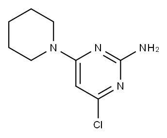 4-CHLORO-6-PIPERIDIN-1-YL-PYRIMIDIN-2-YLAMINE Structure