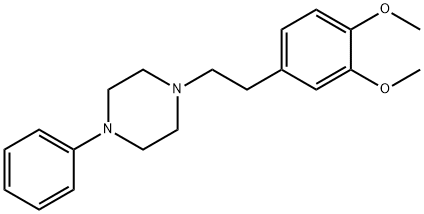 1-[2-(3,4-ジメトキシフェニル)エチル]-4-フェニルピペラジン 化学構造式