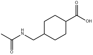 4-[(アセチルアミノ)メチル]シクロヘキサンカルボン酸 化学構造式