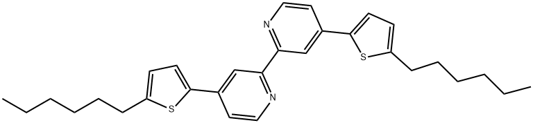 4,4'-Bis(5-hexylthiophen-2-yl)-2,2'-bipyridine Struktur