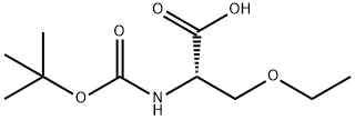 BOC-(S)-2-アミノ-3-エトキシプロピオン酸 化学構造式