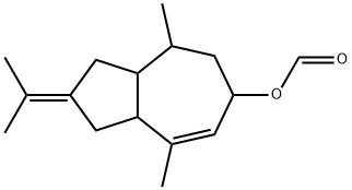 1,2,3,3a,4,5,6,8a-octahydro-2-isopropylidene-4,8-dimethylazulen-6-yl formate Structure