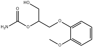 3-(2-甲氧基苯氧基)-1,2-丙二醇 2-氨基甲酸酯 结构式