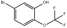 5-ブロモ-2-(トリフルオロメトキシ)フェノール 化学構造式