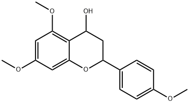 3,4-Dihydro-5,7-dimethoxy-2-(4-methoxyphenyl)-2H-1-benzopyran-4-ol 结构式