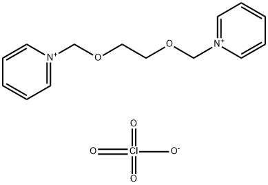 1,1'-[1,2-乙烷二基二(氧基亚甲基)]二吡啶鎓二高氯酸盐 结构式
