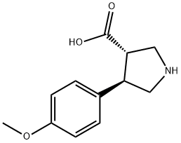 (3S,4R)-4-(4-METHOXYPHENYL)PYRROLIDINE-3-CARBOXYLIC ACID Struktur