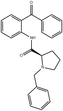 (2R)-N-(2-苯甲酰基苯基)-1-(苯基甲基)-2-吡咯烷甲酰胺, 105024-93-9, 结构式
