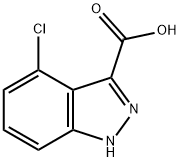 4-氯-1H-1H-吲唑-3-羧酸, 10503-10-3, 结构式