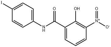 2-羟基-N-(4-碘苯基)-3-硝基-苯甲酰胺, 10515-48-7, 结构式