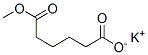 アジピン酸1-メチル6-カリウム 化学構造式