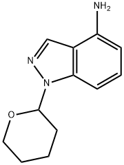 1-(tetrahydro-2H-pyran-2-yl)-1H-indazol-4-amine Struktur