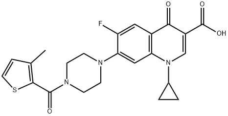 3-Quinolinecarboxylic acid, 1-cyclopropyl-6-fluoro-1,4-dihydro-7-[4-[(3-Methyl-2-thienyl)carbonyl]-1-piperazinyl]-4-oxo-|