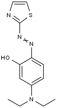 2-[(2-Thiazolyl)azo]-5-(diethylamino)phenol Struktur