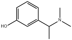 3-[1-(ジメチルアミノ)エチル]フェノール 化学構造式