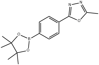 2-Methyl-5-[4-(4,4,5,5-tetramethyl-1,3,2-dioxaborolan-2-yl)phenyl]-1,3,4-oxadiazole Structure
