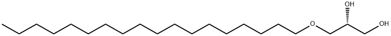 (R)-3-(オクタデシルオキシ)-1,2-プロパンジオール 化学構造式