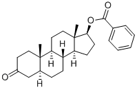 17β-ベンゾイルオキシ-5α-アンドロスタン-3-オン 化学構造式