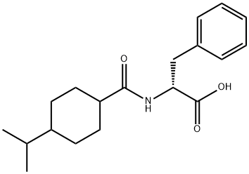 N-(Trans-4-Isopropylcyclohexylcarbonyl)-D-Phenyl Alanine 结构式