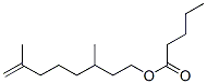 (-)-Pentanoic acid 3,7-dimethyl-7-octenyl ester 结构式