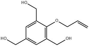 1-アリルオキシ-2,4,6-トリス(ヒドロキシメチル)ベンゼン 化学構造式