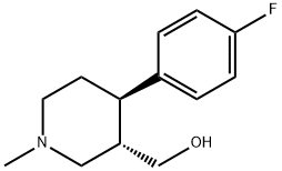 (3S,4R)-4-(4-Fluorophenyl)-3-hydroxymethyl-1-methylpiperidine Structure
