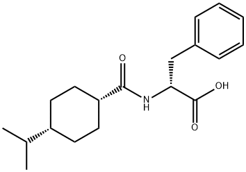 D-Phenylalanine, N-[[4-(1-methylethyl)cyclohexyl]carbonyl]-, cis- Structure