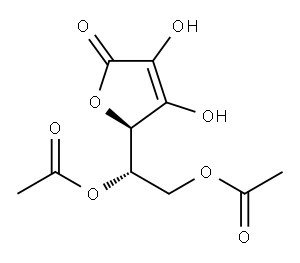 L-抗坏血酸5,6-二乙酸酯 结构式