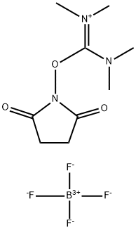 2-琥珀酰亚胺基-1,1,3,3-四甲基脲四氟硼酸酯 结构式