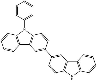 9-Phenyl-9H,9'H-[3,3']bicarbazolyl Struktur