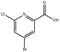 4-溴-6-氯吡啶-2-羧酸 结构式