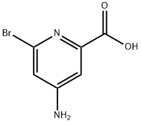 4-氨基-6-溴-2-吡啶羧酸 结构式