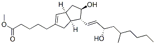 (3aS)-3,3aβ,4,5,6,6aβ-ヘキサヒドロ-5β-ヒドロキシ-4β-[(1R,3R)-1-ヒドロキシ-3-メチルノニル]-2-ペンタレンペンタン酸メチル 化学構造式