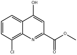 8-クロロ-4-ヒドロキシキノリン-2-カルボン酸メチル 化学構造式