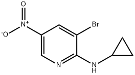 3-Bromo-N-cyclopropyl-5-nitropyridin-2-amine Structure