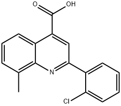 2-(2-クロロフェニル)-8-メチルキノリン-4-カルボン酸 化学構造式