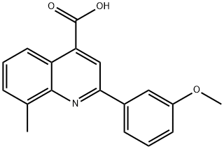2-(3-甲氧苯基)-8-甲基-喹啉-4-羧酸 结构式